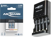 Аккумуляторные батареи Hasanat Essentials Ansmann 2850 NIMH с низким разрядом для морской медицинской аудиовизуальной техники AA/AAA/C/D/E (AAA 1100 NIMH 1,2 В PK4 с зарядным устройством) 1000008583