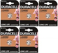 5 батареек Duracell Cr 2450 Lithium (5 блистеров по 1 батарейке) 1000008594