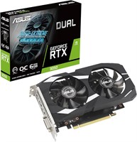 Игровая видеокарта ASUS Dual NVIDIA GeForce RTX 3050 6 ГБ OC Edition — PCIe 4.0, 6 ГБ памяти GDDR6, HDMI 2.1, DisplayPort 1.4a, двухслотовая конструкция, вентилятор Axial-tech, технология 0 дБ, стальной кронштейн 1000008603