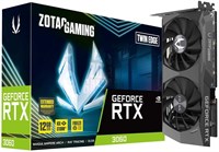 Игровая видеокарта ZOTAC Gaming GeForce RTX 3060 Twin Edge 12 ГБ GDDR6 192-бит 15 Гбит/с PCIE 4.0, охлаждение IceStorm 2.0, активное управление вентилятором, функция остановки вентилятора при заморозке, ZT-A30600E-10M 1000008605