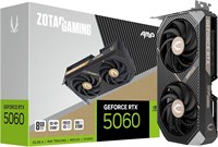 Игровая видеокарта ZOTAC Gaming GeForce RTX 5060 AMP DLSS 4 8 ГБ GDDR7 128-бит 28 Гбит/с PCIE 5.0, охлаждение IceStorm 2.0, ZT-B50600F-10M 1000008607