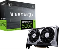 Видеокарта MSI GeForce RTX 5060 8G VENTUS 2X OC — 8 ГБ GDDR7 (28 Гбит/с/128 бит), PCIe 5.0 — HDMI 2.1b, 3 x DisplayPort 2.1b 1000008614