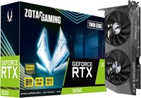 Игровая видеокарта ZOTAC Gaming GeForce RTX™ 3050 Twin Edge 8 ГБ GDDR6 128-бит 14 Гбит/с PCIE 4.0, улучшенное охлаждение IceStorm 2.0, функция Freeze Fan Stop, активное управление вентилятором, ZT-A30500E-10M 1000008624
