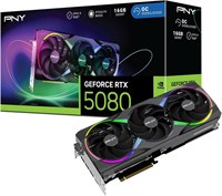 Видеокарта PNY GeForce RTX™ 5080 16 ГБ ARGB OC Triple Fan DLSS 4 1000008635