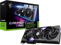Видеокарта MSI GeForce RTX 5070 Ti 16G GAMING TRIO OC PLUS — графический процессор RTX 5070 Ti, 16 ГБ GDDR7 (28 Гбит/с/256 бит), PCIe 5.0 — HDMI 2.1b, 3 x DisplayPort 2.1b 1000008637