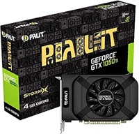 Видеокарта Palit GeForce GTX 1050 Ti StormX 4 ГБ GDDR5, DiplayPort, HDMI, Dual-Link DVI-D, серая 1000008647