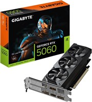 Видеокарта GIGABYTE GeForce RTX 5060 OC Low Profile 8G, 8 ГБ 128-битной памяти GDDR7, PCIe 5.0, поддержка до 4 дисплеев, видеокарта GV-N5060OC-8GL 1000008658