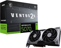 Видеокарта MSI GeForce RTX 5070 12G VENTUS 2X OC — графический процессор RTX 5070, 12 ГБ GDDR7 (28 Гбит/с/192 бит), PCIe 5.0 — система охлаждения с двумя вентиляторами (2 x TORX FAN 5.0) — HDMI 2.1b, DisplayPort 2.1b 1000008661