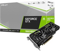 Видеокарта Pny Nvidia Geforce GTX 1660 Super, чёрная, Vcg16606Sdfppb, Pny Geforce® GTX 1660 Super? 6 ГБ, двойной вентилятор (обновлённая) 1000008663