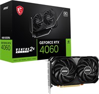 Видеокарта MSI Gaming GeForce RTX 4060 8 ГБ GDRR6 128-бит HDMI/DP Nvlink TORX Fan 4.0 с архитектурой Ada Lovelace (RTX 4060 Ventus 2X Black 8G OC) 1000008665