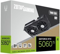 Игровая видеокарта ZOTAC Gaming GeForce RTX 5060 Ti 8 ГБ Twin Edge OC DLSS 4 8 ГБ GDDR7 128-бит 28 Гбит/с PCIE 5.0, охлаждение IceStorm 2.0, поддержка малого форм-фактора, ZT-B50610H-10M 1000008674