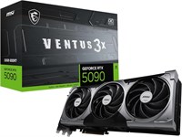 Видеокарта MSI Gaming RTX 5090 32G Ventus 3X OC (32 ГБ GDDR7, 512 бит, экстремальная производительность: 2452 МГц, DisplayPort x3 2.1a, HDMI 2.1b, архитектура NVIDIA Blackwell) 1000008685