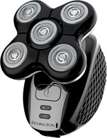 Бритва Remington RX5 Ultimate для лысых мужчин. Легко очищается благодаря технологии Skin Close. Результат менее чем за 2 минуты. Черная. [Поставляется с британской вилкой] 1000008759