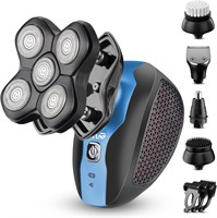 Электробритвы Telfun Upgrade с магнитными головками для лысых мужчин, беспроводные и комфортные, 5-в-1, водонепроницаемые, класс защиты IPX7, набор для ухода за кожей лица для влажного и сухого бритья, простая в использовании ладонная бритва для гладкого  1000008765
