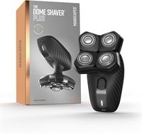 Мужская бритва для головы MANSCAPED® The Dome Shaver™ Plus — четыре двухрядных вращающихся лезвия с технологиями SkinSafe® и FlexAdjust, водонепроницаемая, зарядка через USB-C, магнитная съёмная накладка на лезвие, дорожная блокировка 1000008857