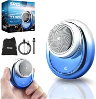 Мужская электробритва DSP Compact — портативная мини-бритва для путешествий, водонепроницаемая IPX7, быстрая зарядка через USB-C, защита от перезарядки, мощность 7100 об/мин, карманный бритвенный станок (синяя) 1000008862