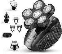ShabeEat Head Shavers for Men, улучшенная многофункциональная бритва для лысых голов 5-в-1, набор для ухода за лысыми головами, беспроводная электробритва для мужчин, роторная бритва для мужчин, аккумуляторная бритва для лысых мужчин, водонепроницаемая, с 1000008920