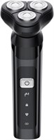 Электробритва для мужчин 9D Shaving Machine Hair Бритва для волос Аккумуляторная беспроводная бритва Прецизионная бритва Компактный дизайн, триммер для бороды Мягкий на ощупь эргономичный дизайн, зарядка Type C, черный цвет 1000008985