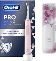 Электрическая зубная щетка Oral-B Pro Series 3, розовая, 1 насадка, 1 дорожный футляр, дизайн Braun 1000009237