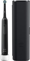 Oral-B Pro 3 - 3500 - чёрная электрическая зубная щётка, 1 ручка с видимым датчиком давления, 1 насадка для зубной щётки, 1 дорожный футляр, дизайн Braun 1000009238
