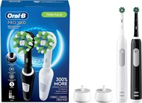 Электрическая зубная щетка Oral-b Pro 1000 Crossaction от Braun, черно-белая, 2 штуки 1000009267