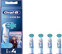 Насадка для электрической зубной щетки Oral-B Pro Kids с героями мультфильма "Холодное сердце" от Disney, сверхмягкая щетина, для детей от 3 лет, упаковка из 4 насадок, белая 1000009271