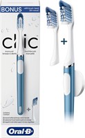 Зубная щетка Procter & Gamble Oral-B Clic, цвет «Аляска», с двумя сменными насадками и магнитным держателем 1000009289