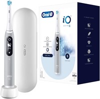 Электрическая зубная щетка Oral-B iO 6 с революционной магнитной технологией и микровибрациями, 5 программ чистки, 1 сменная щетка, дисплей и дорожный футляр, цвет: серый опал 1000009307