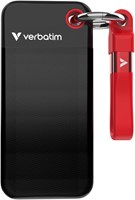Карманный твердотельный накопитель Verbatim 1 ТБ USB 3.2 Gen 2, скорость до 1000 МБ/с, с брелоком — черный/красный 1000009339