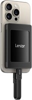 Внешний твердотельный накопитель Lexar SL500M 2 ТБ с магнитным креплением, USB 3.2 Gen2x2, портативный твердотельный накопитель, скорость чтения до 2000 МБ/с, компактный внешний твердотельный накопитель, сверхтонкий, совместим с iPhone 15 1000009354