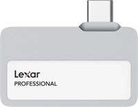 Портативный твердотельный накопитель Lexar Professional Go емкостью 1 ТБ, поддерживает Apple ProRes, скорость чтения до 1050 МБ/с и записи до 1000 МБ/с, USB 3.2 Gen 2, прочный, совместим с iPhone 15 серии, ПК и Mac (LSL400X001T-RNSNU) 1000009367