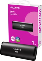 Портативный внешний твердотельный накопитель ADATA SE760 1 ТБ USB-C 3.2 Gen 2, черный 1000009404