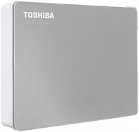 Портативный внешний жёсткий диск Toshiba Canvio Flex 4 ТБ USB-C USB 3.0, серебристый, для ПК, Mac и планшетов — HDTX140XSCCA 1000009438