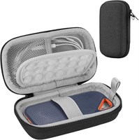 Чехол ProCase Hard EVA для портативного внешнего твердотельного накопителя SanDisk Extreme PRO 500 ГБ, 1 ТБ, 2 ТБ и внешнего твердотельного накопителя WD 1 ТБ, 2 ТБ, 500 ГБ, защитный противоударный чехол-держатель для хранения (ТОЛЬКО ЧЕХОЛ) - черный 1000009447