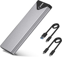 Алюминиевый корпус для твердотельного накопителя SSK M.2 NVME SATA, адаптер USB 3.2 Gen 2 (10 Гбит/с) - NVME PCI-E SATA M-Key/(B+M) для внешнего корпуса твердотельного накопителя с поддержкой UASP Trim для твердотельных накопителей NVME/SATA 2242/2260/228 1000009454