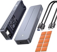 Внешний корпус для твердотельного накопителя VCOM M.2 NVMe, передача данных USB 3.1 Gen 2 10 Гбит/с, емкость 4 ТБ, поддержка 2230/2242/2260/2280, интеллектуальная защита от отключения питания M&B Key/M Key, термопрокладка в комплекте (только NVMe) 1000009459