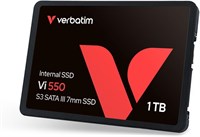 Твердотельный накопитель Verbatim Vi550 S3, внутренний твердотельный накопитель с объемом памяти 1 ТБ, твердотельный накопитель с интерфейсом SATA III 2,5 дюйма и технологией 3D NAND, черный 1000009470