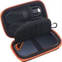 Жесткий чехол Lacdo для портативного внешнего твердотельного накопителя SanDisk Extreme Pro/SanDisk Extreme объемом 500 ГБ, 1 ТБ, 2 ТБ, 4 ТБ, USB-C, ударопрочный водоотталкивающий защитный чехол для хранения EVA, оранжевый 1000009473