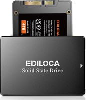 Ediloca ES106 4 ТБ SSD SATA III 6 Гбит/с 2,5" 3D QLC NAND Flash внутренний жесткий диск, скорость чтения до 550 МБ/с, обновление памяти и хранилища ПК или ноутбука (черный) 1000009488