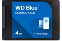 Внутренний твердотельный накопитель Western Digital WD Blue SA510 SATA, 4 ТБ, SATA III, 6 Гбит/с, 2,5 дюйма/7 мм, до 560 МБ/с, WDS400T3B0A 1000009493