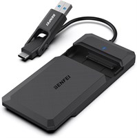 Внешний жесткий диск BENFEI 2,5 дюйма SATA - USB без инструментов, совместимый с USB Type-C/Type-A - SATA для 2,5-дюймовых твердотельных накопителей (оптимизирован для твердотельных накопителей, поддерживает UASP SATA III) 1000009513