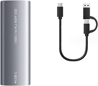 Адаптер для корпуса SSD M.2 NVMe SATA, алюминиевый адаптер SSK 10 Гбит/с USB 3.0 Gen 2 - NVMe, внешний алюминиевый корпус SSD без инструментов для M-Key/B+M Key PCIe и SATA, поддержка UASP и Trim 1000009529