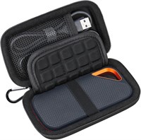 Жесткий чехол Lacdo для внешнего твердотельного накопителя SanDisk Extreme/Extreme PRO/SanDisk Portable SSD 500 ГБ, 1 ТБ, 2 ТБ, 4 ТБ, ударопрочный органайзер для карт памяти SD из материала EVA, защитная дорожная сумка, черный 1000009533