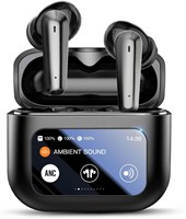 Беспроводные наушники-вкладыши Bluetooth 5.4 с активным шумоподавлением, смарт-кейс, 48 часов воспроизведения звука, 6 микрофонов с глубокими басами, настройка через приложение 1000009543