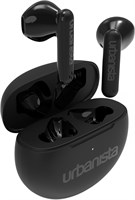 Беспроводные наушники Urbanista Austin True Wireless, Bluetooth 5.3, IPX4, два микрофона, 20 часов воспроизведения, беспроводные наушники с сенсорным управлением, чехол для зарядки TWS USB C, цвет: темно-черный 1000009580