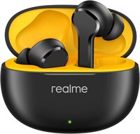 realme TechLife Buds T100 | Водонепроницаемость IPX5 | Bluetooth 5.3 | До 28 часов воспроизведения — (черные), беспроводные (обновлённые) 1000009592
