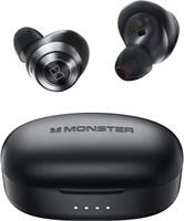 Беспроводные наушники Monster Achieve 100 AirLinks, внутриканальные Bluetooth-наушники с микрофоном, аккумулятор на 24 часа работы, черные 1000009605