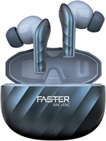Наушники-вкладыши Faster Raptor Bluetooth — беспроводные внутриканальные наушники с активным шумоподавлением, шумоподавлением и электронным шумоподавлением — беспроводные наушники Bluetooth 5.3, 30 часов воспроизведения, 10-миллиметровые динамики, наушник 1000009620