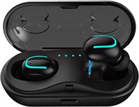 Миниатюрные беспроводные наушники с сенсорным управлением, Bluetooth-наушники, легкие, водонепроницаемые спортивные наушники IPX7, 30 часов воспроизведения, встроенный микрофон, шумоподавление, гарнитура для iPhone и Samsung Galaxy 1000009631