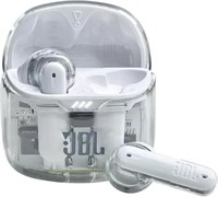 Беспроводные наушники-вкладыши JBL Tune Flex с шумоподавлением, Pure Bass, активное шумоподавление + Smart Ambient, 4 микрофона, 32 часа автономной работы, защита от воды и пота, удобная посадка — цвет «призрачный белый», JBLTFLEXGWHT 1000009739